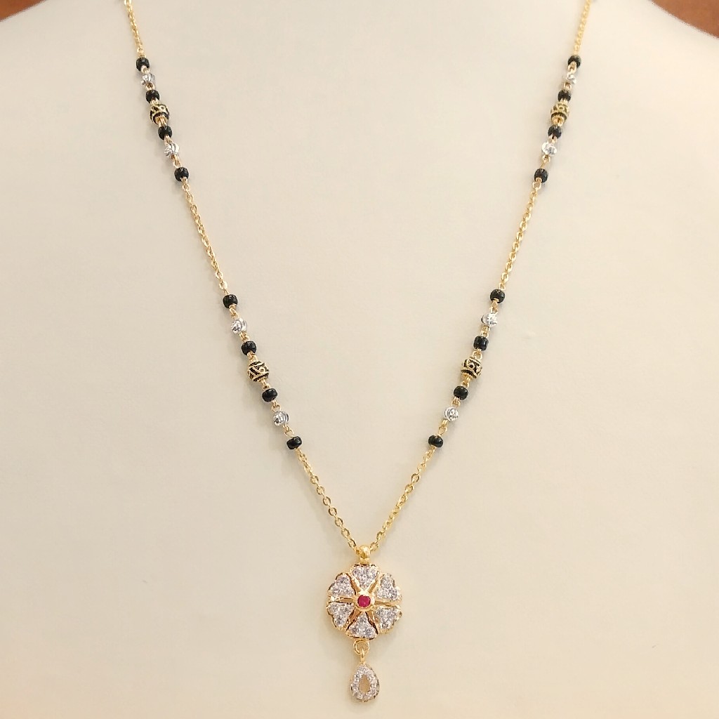 22k Hallmark Casting Diamond Nlce  Mangalsutara