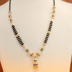 22k Hallmark Jali Work with Meena Mangalsutra
