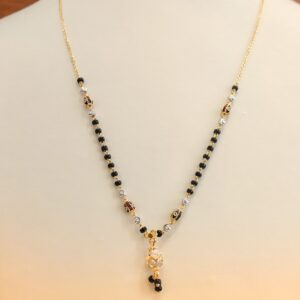 22k Hallmark Rodium and Meenakari Mangalsutra with chain