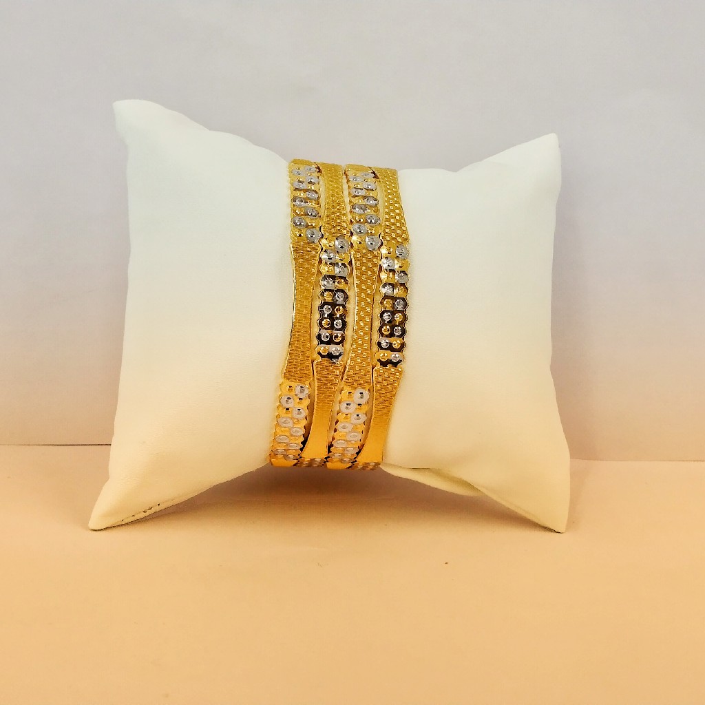 916 Hallmark Fancy Rodium Bangles - Image 2