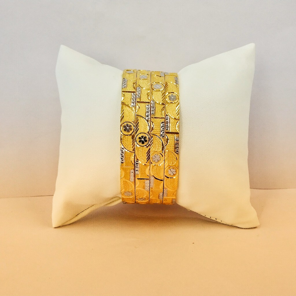 916 Hallmark Fancy Rodium Bangles - Image 2