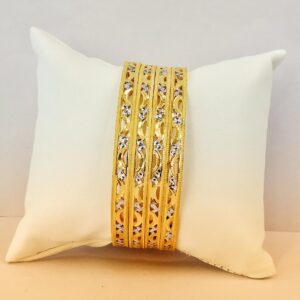 916 Hallmark Fancy Rodium Bangles