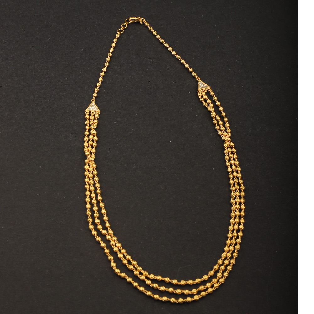 916 Gold 3layer Mala For Women PJ-99