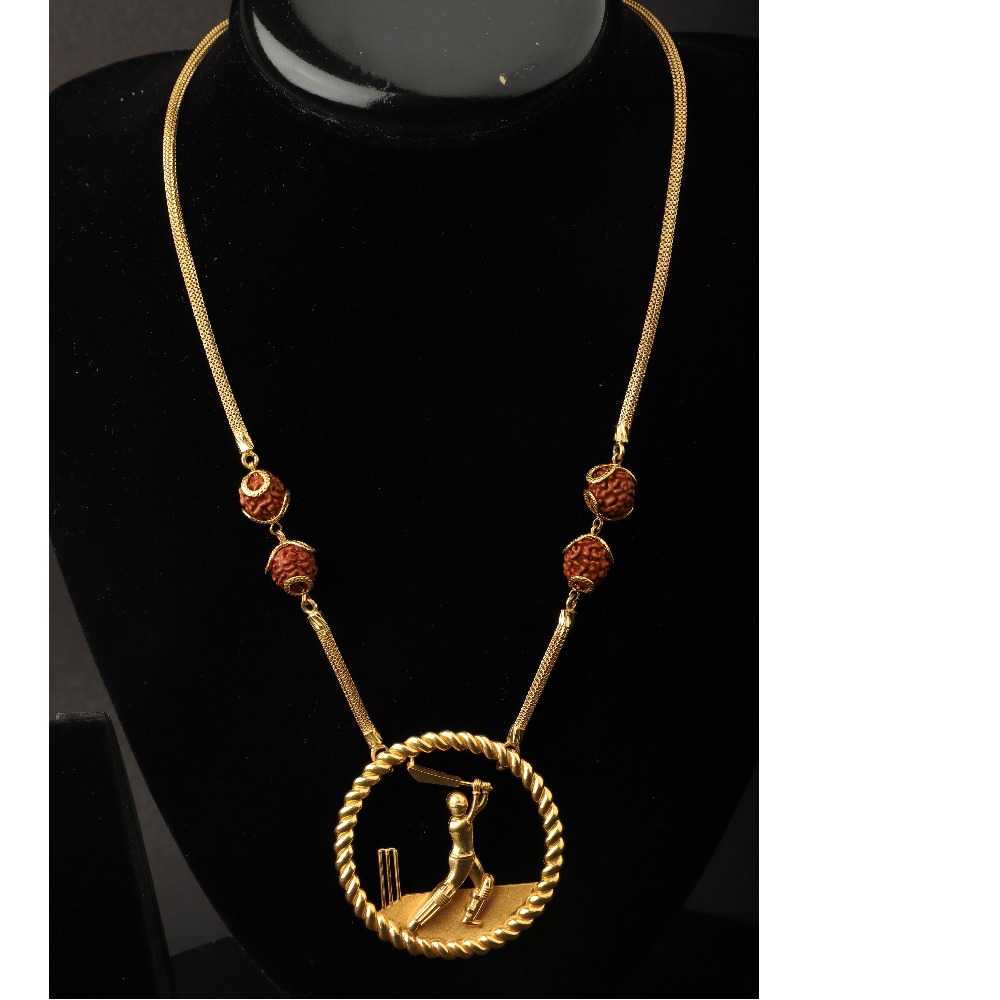 916 Gold Stylish Pendant Chain PJ-87 - Image 2