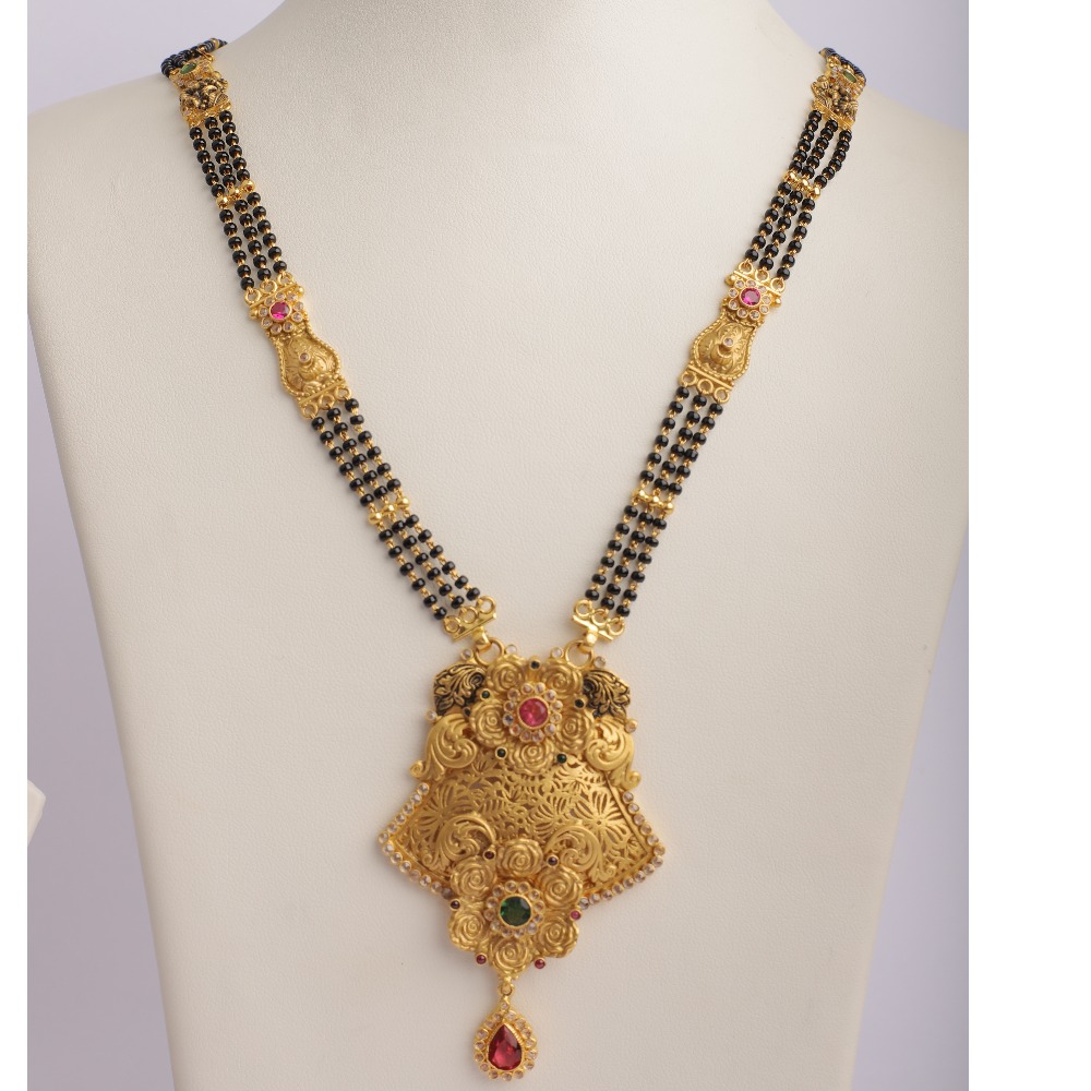 916 Gold 3Layer Mangalsutra PJ-24 - Image 2