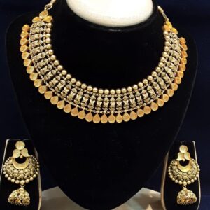 916 gold antique necklace set for Ladies