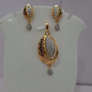 22k gold unique design pendent set