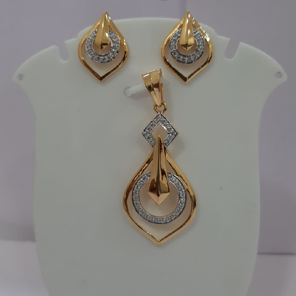 22k gold with diamond garish pendent set