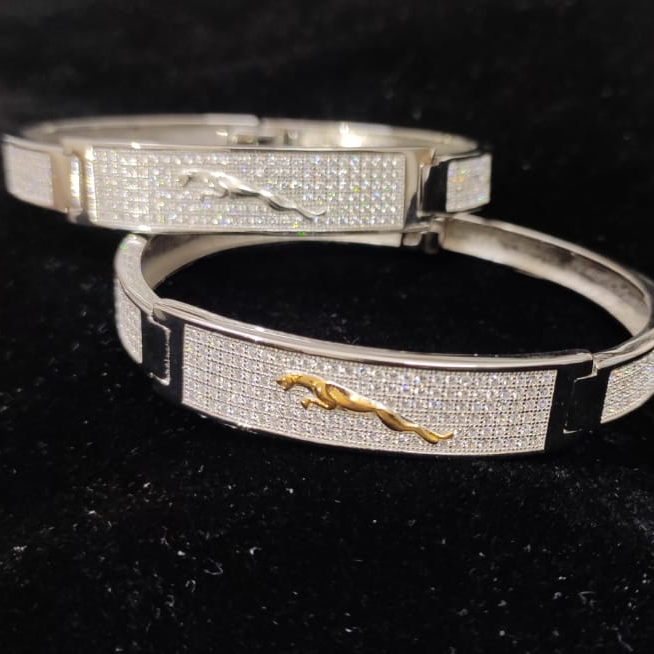 92.5 Sterling Silver Brand Logo Kada - Image 4