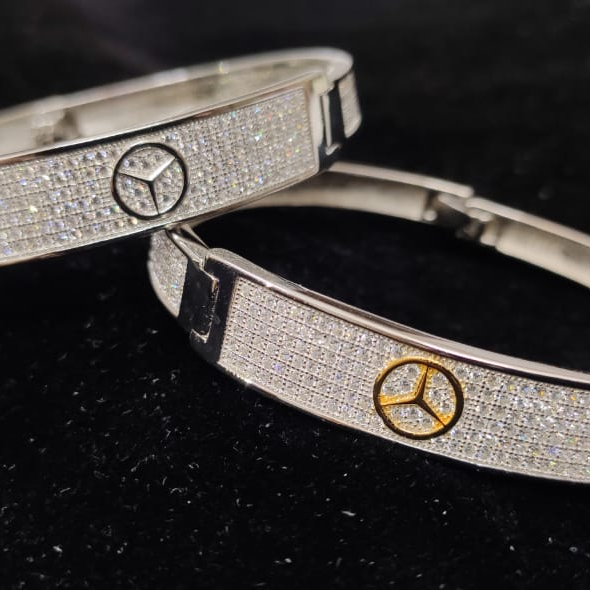 92.5 Sterling Silver Brand Logo Kada - Image 3