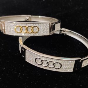 92.5 Sterling Silver Brand Logo Kada