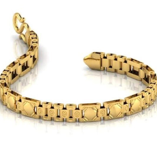 22k(916)Gold Gents Plain Bracelate