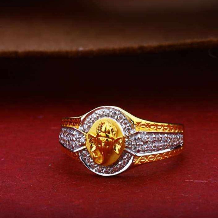22k(916) Fancy Gents Diamond Ring
