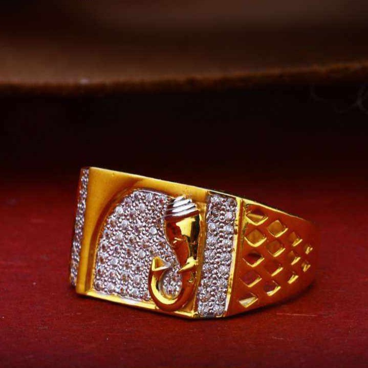 22k(916)Fancy Gents Diamond Ring