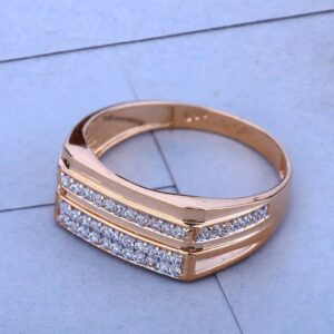 18k(750)Gents Rose Gold Diamond Ring