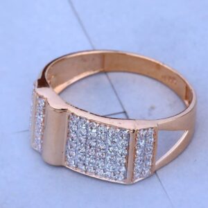 18k(750)Gents Rose Gold Diamond Ring
