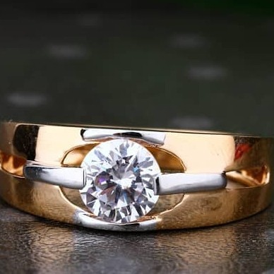 18k(750) Gents Rose Gold Diamond Ring
