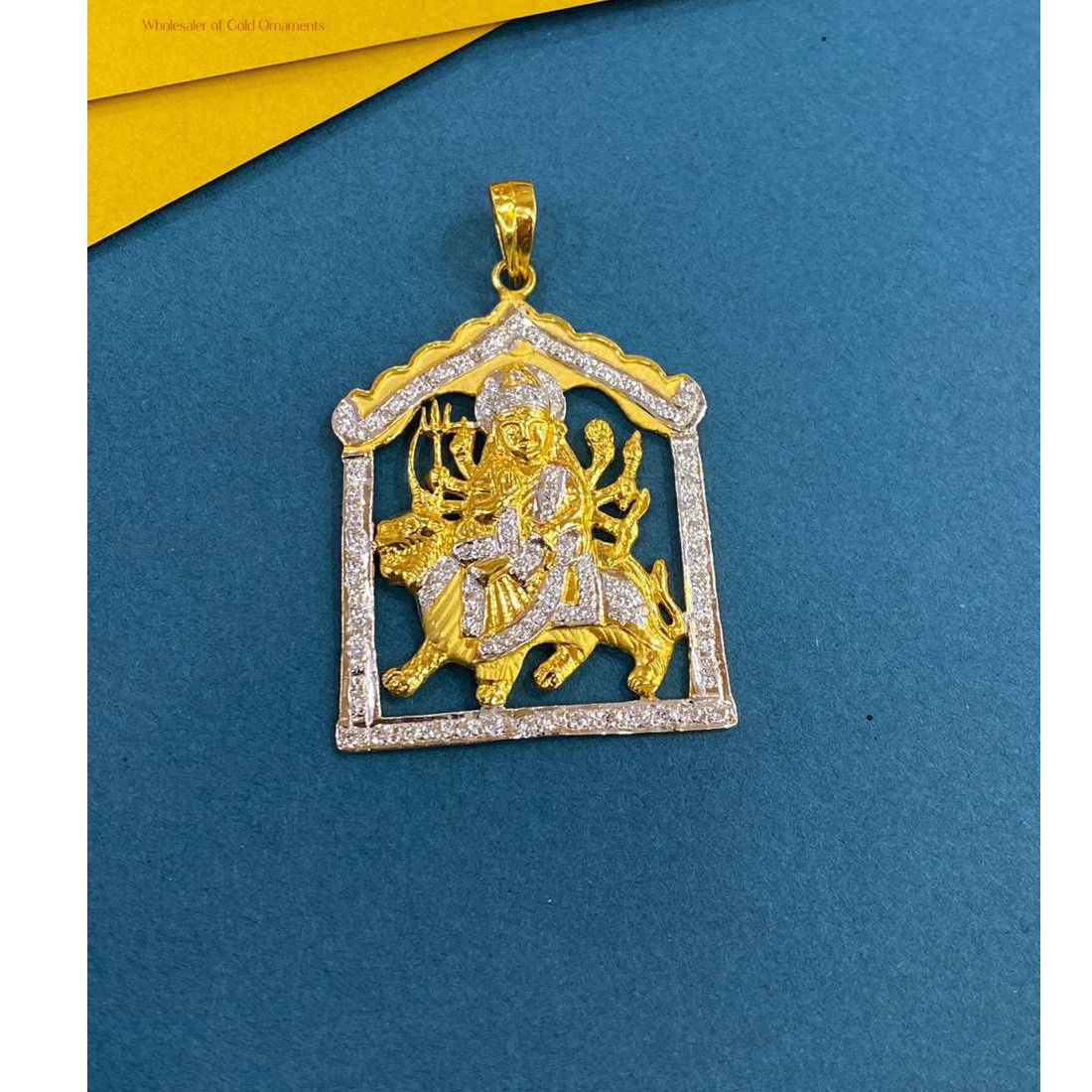 22k(916)Ambe Mata Diamond Pendant