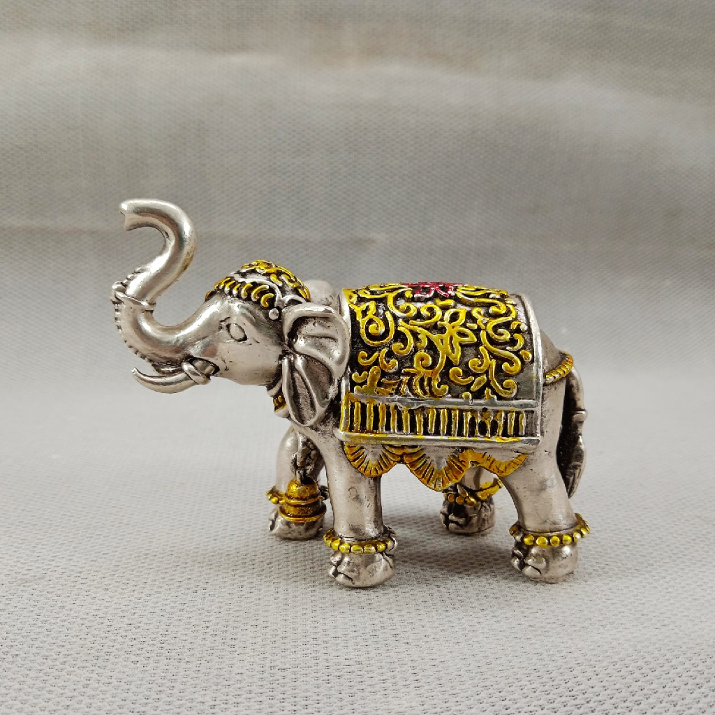 925 Silver Antique Elephant Idol - Image 2