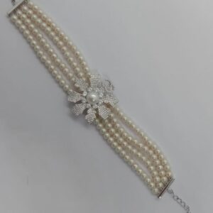 Silver fancy bracelet, beautiful pearl work, superior quality