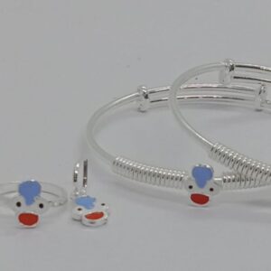 Baby kada with ring and locket, light weight, adjustable in size