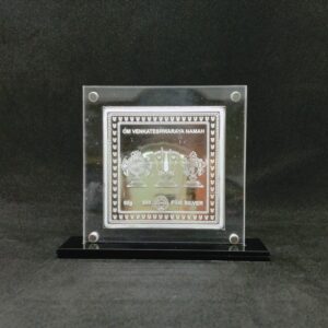 Hallmarked silver designer coin of tirupati bala ji in color printing