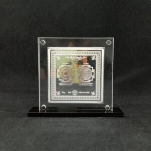 Hallmarked silver designer coin of laxmi ganesh in color printing
