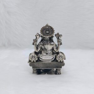 Hallmarked silver ganesh idol in high antique finish made by south