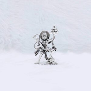 Real silver hanuman ji idol in high antique finishing