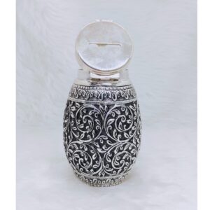Real silver designer fancy shape antique money bank for kids by puran