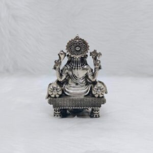 Hallmarked silver ganesh idol in high antique finish made by south