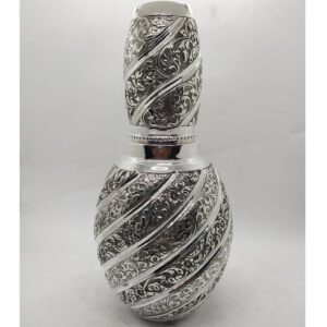 92.5% Pure Silver Designer Kunja Surayi Set with Glass PO-311-19