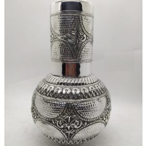 92.5% Pure Silver Designer Kunja Surayi Set with Glass PO-311-16