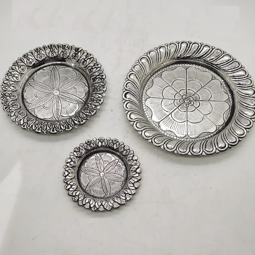 925 Pure Silver Antique Pooja thali PO-263-39