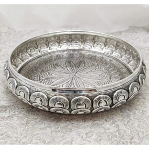 925 Pure Silver Antique Pooja Thali PO-263-34