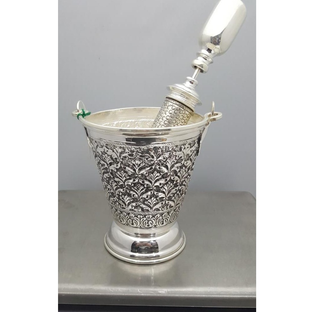 925 pure silver antique balti and pichkari set PO-309/307-04
