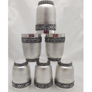 925 Pure Silver Stylish Glass set PO-158-16