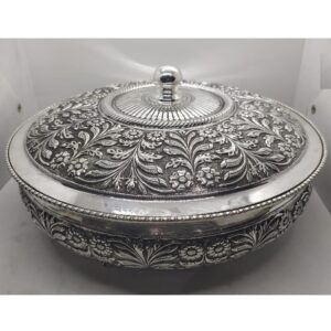 925 Pure Silver Stylish Serving Bowl with Pure Silver Cover PO-147-27