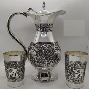 92.5% pure silver stylish jug and glasses set po-243-23