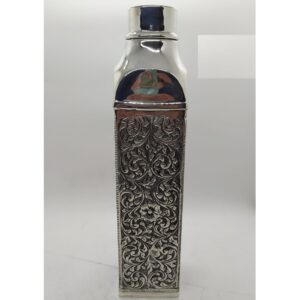 92.5 Pure Stylish Silver Bottle In Fine Antique Carvings PO-243-05