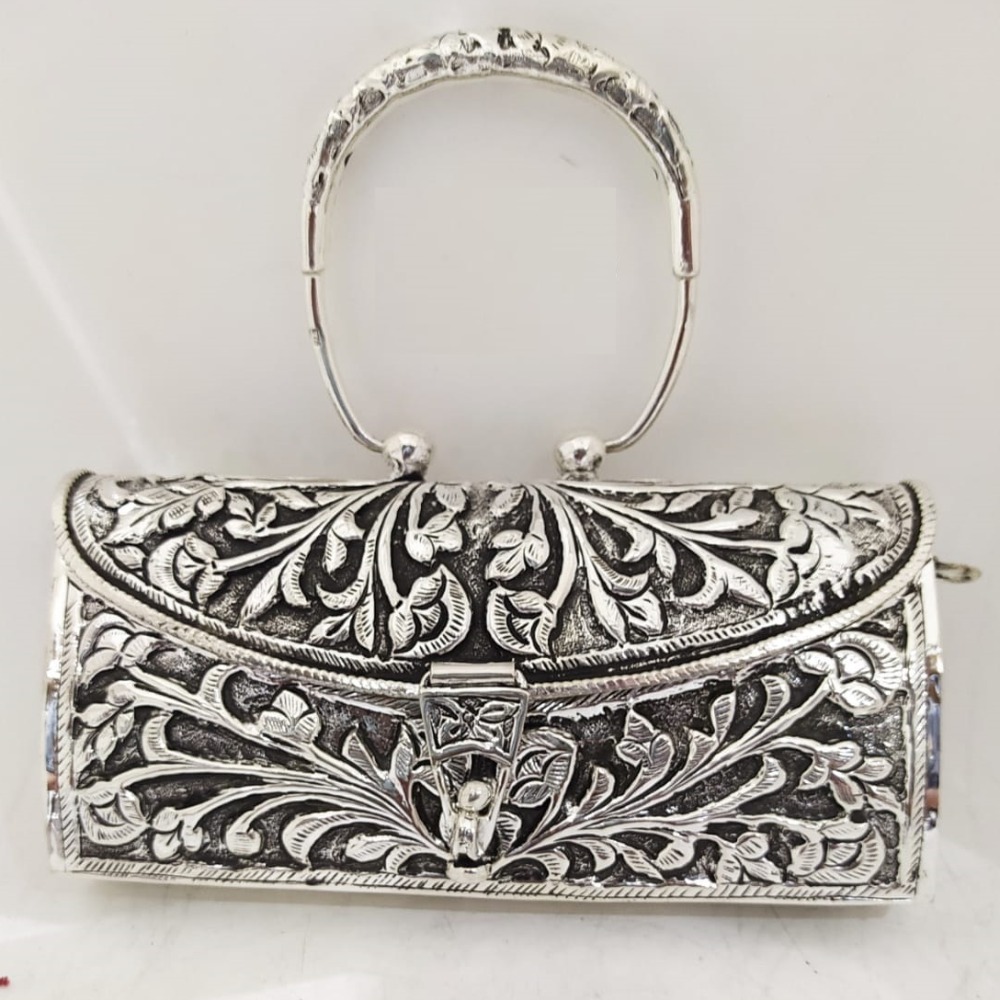 Stylish and 925 Pure Silver Clutch With Handle PO-164-22