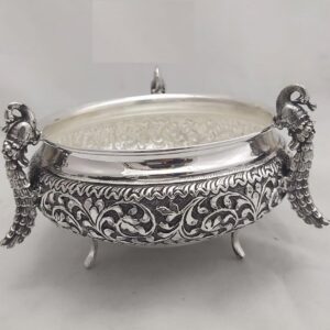 925 Pure Silver Designer Fruit & Flower Basket PO-162-27