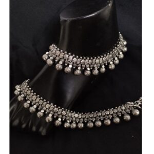 925 Pure Silver Antique Payal Handmade PO-208-23