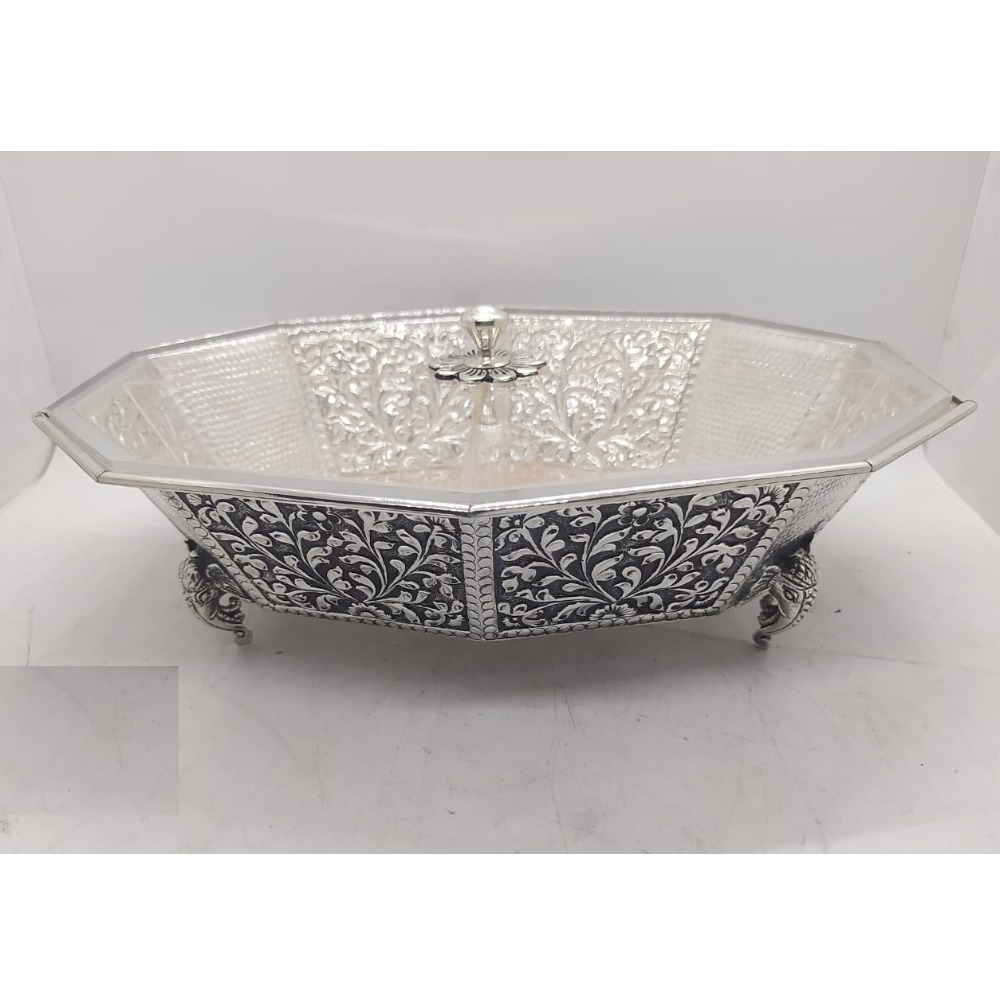 925 Pure Silver Serving Bowl with Pure Silver Cover PO-151-05.