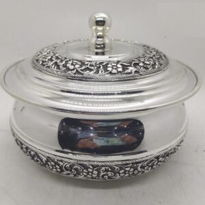 925 Pure Silver Serving Bowl with Pure Silver Cover PO-151-03.