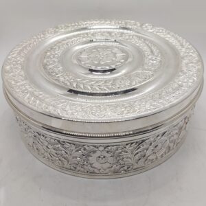 925 Pure Silver Stylish Serving Bowl with Silver Cover PO-151-02.