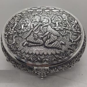 92.5 Pure Silver Dry Fruit Box In Fine Nakashii PO-147-22