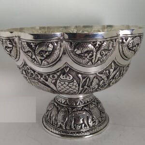 925 Pure Silver Designer Fruit & Flower Basket With Handle PO-162-12