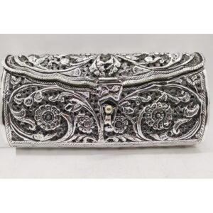 925 Pure Silver Ladies Clutch In Fine Nakashii work PO-164-28