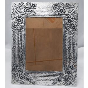 Pure Silver Photo Frame In Antique Nakashii work PO-171-13